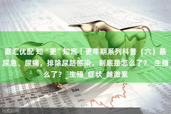 嘉汇优配 知“更”知底丨更年期系列科普（六）最近总是尿频、尿急、尿痛，排除尿路感染，到底是怎么了？_生殖_症状_雌激素