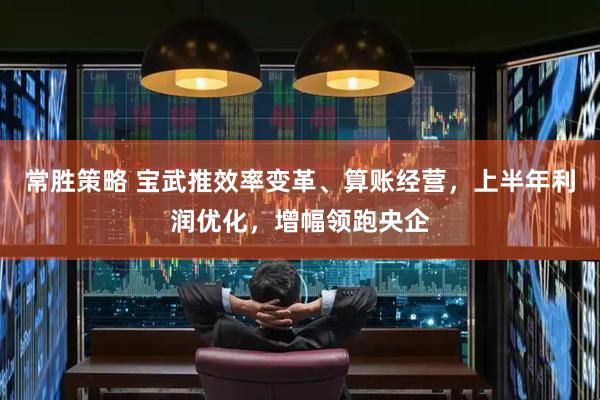 常胜策略 宝武推效率变革、算账经营，上半年利润优化，增幅领跑央企